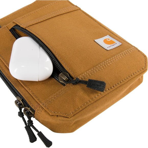 Nylon Crossbody Wallet Water-resistant Multiple Pockets Unisex Carhartt Brown - Picture 5 of 7